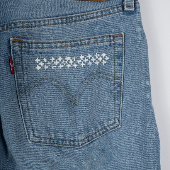 One-of-a-kind Upcycled Levi's 501 Skinny - Picture 6 of 7